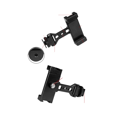 PCA-3 Smart Phone Clamp With Double Female Cold Shoes 